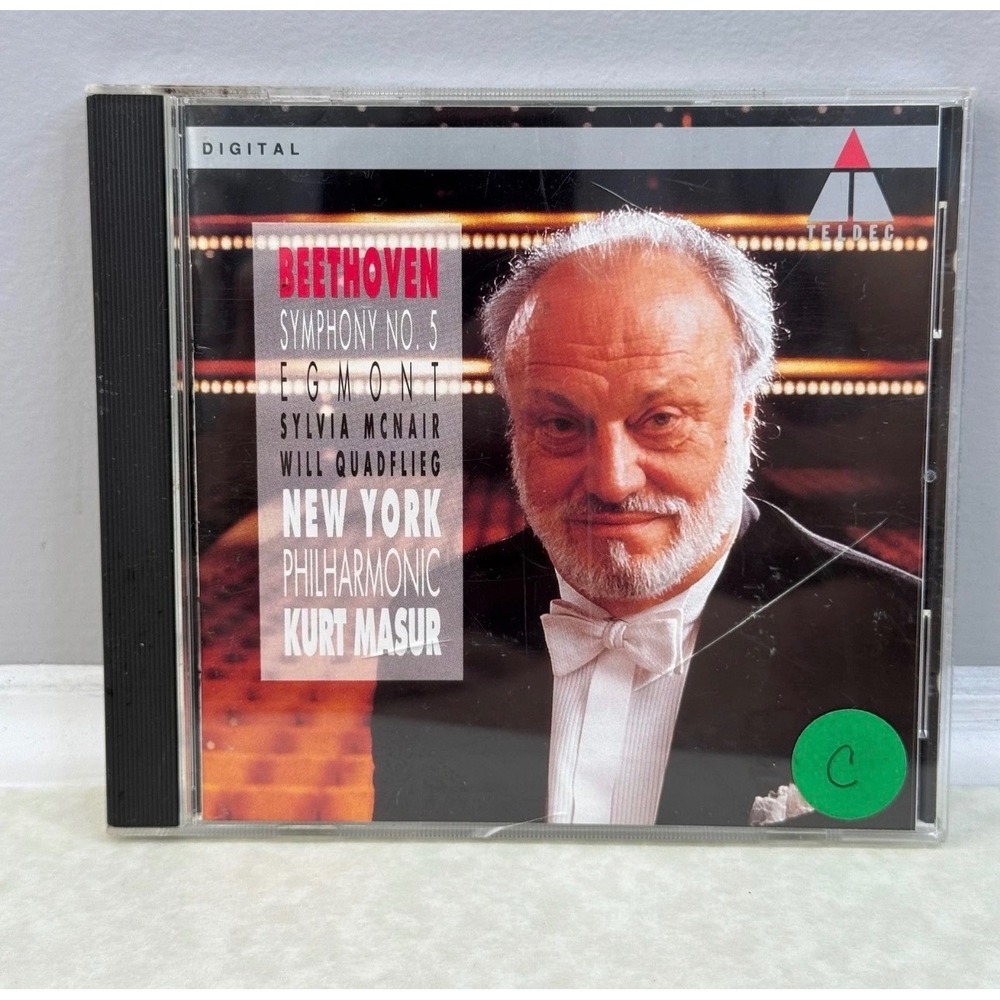 Beethoven Symphony No 5 Egmont Kurt Masur New York Philharmonic Teldec (CD 1993)